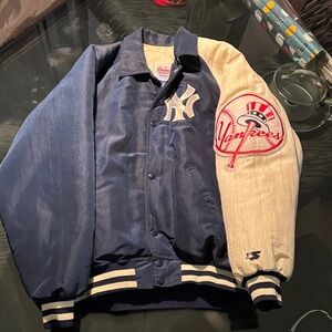 STARTER NY Yankees Quilt Puffer Baseball Jacket